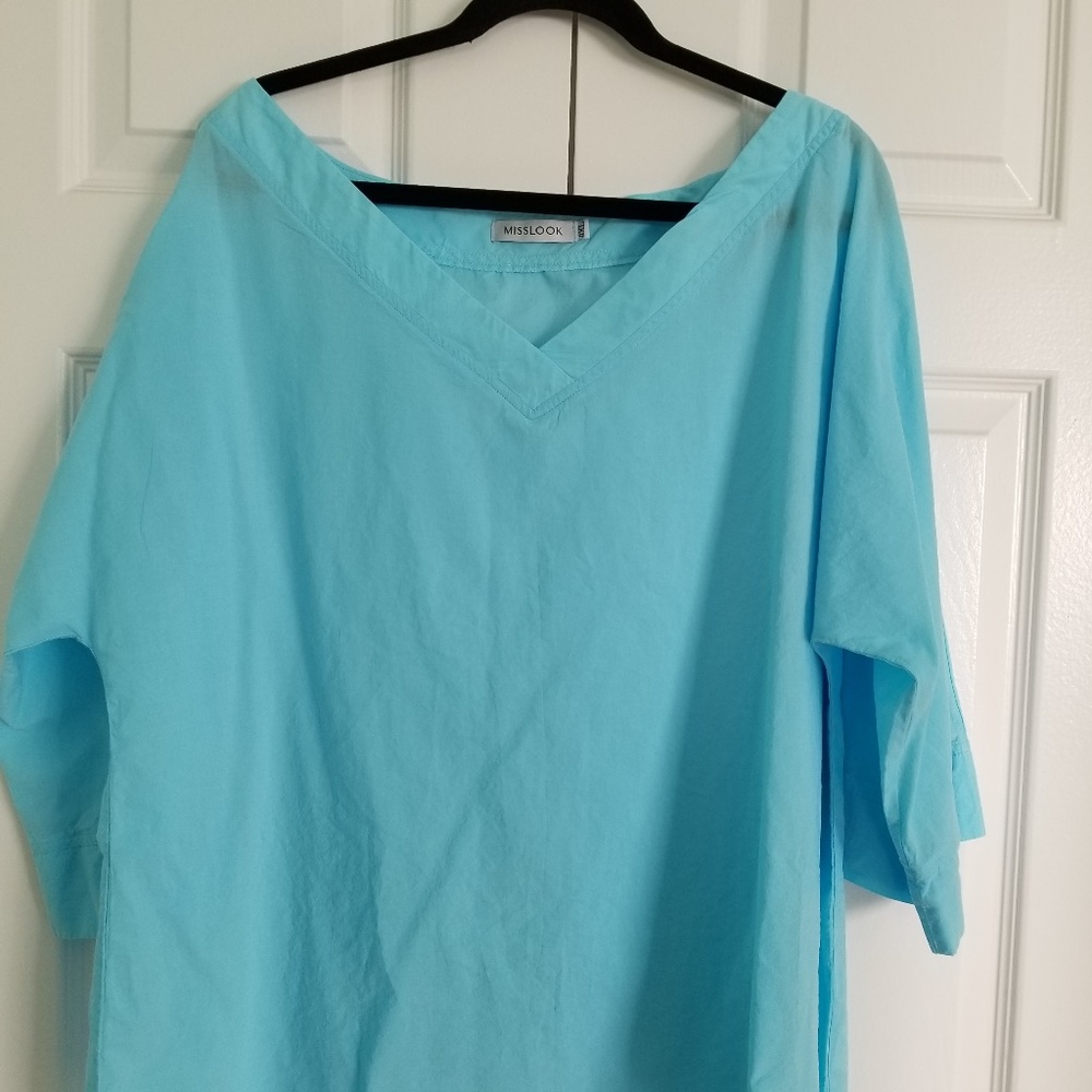 Light blue cotton blouse